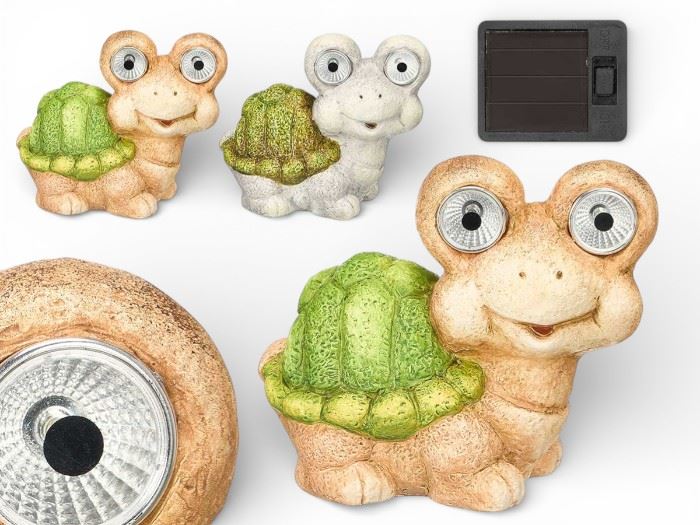 TARTARUGA SOLAR SORT. 2  13,5 x 21 x 17,5 cm