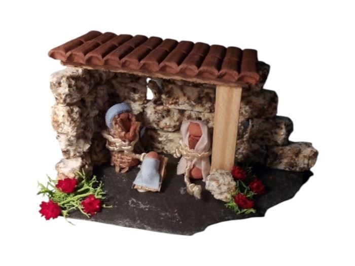ARTESANATO PRESEPIO CABANA GRANITO 12X7CM