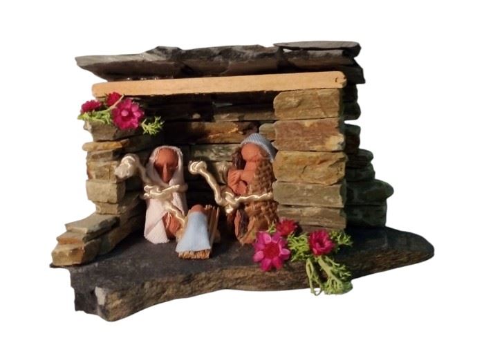 ARTESANATO PRESEPIO CABANA GRANITO 12,5X8.5CM