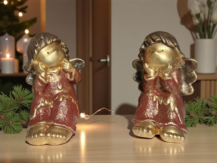 ANJOS SENT 35X27CM SORT. 2 BORDO COM OURO