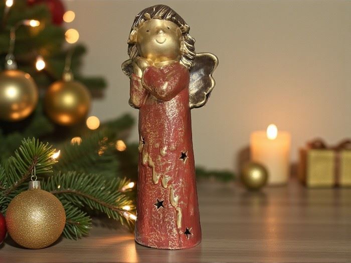 ANJO PE 35X27CM BORDO COM OURO