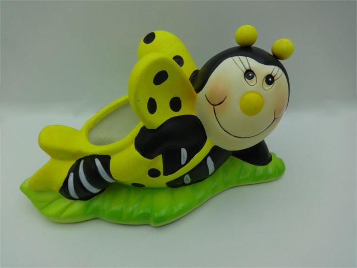 JOANINHA AMARELA C/VASO 18X30CM