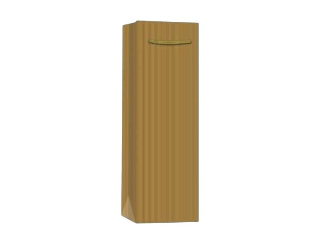 EMB. C/12 SACOS PAPEL GARRAFA KRAFT OURO 12X9X36CM