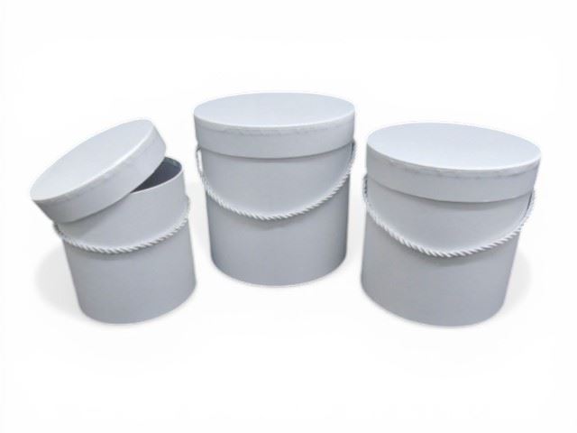 CONJ. 3 CAIXAS CARTAO RED. BRANCO 19X19CM