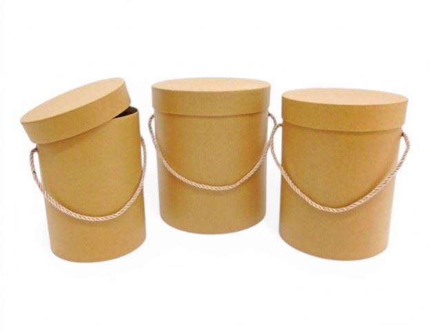 CONJ. 3 CAIXAS CARTAO RED. COR NATURAL 18X20CM