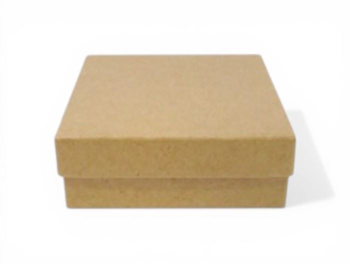CAIXA CARTAO QUAD. COR NATURAL 8X8X3CM