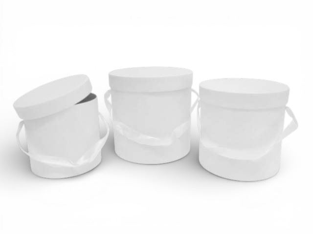 CONJ. 3 CAIXAS CARTAO RED. COR BRANCO 19X19CM