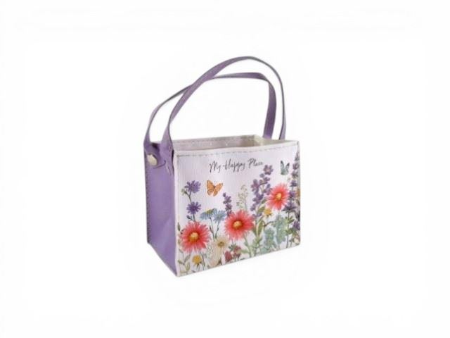 BOLSA LILAS/BRANCO 13X8X11/20CM