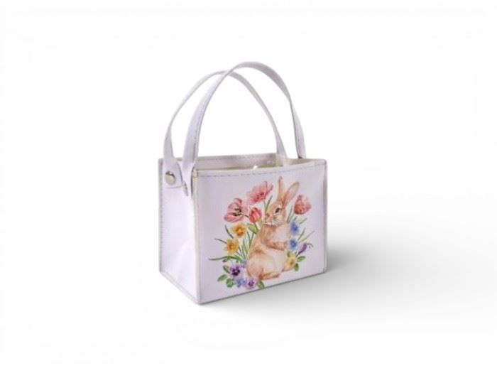 BOLSA BRANCO C/COELHO 13X8X11/20CM