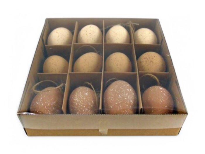CAIXA C/12 OVOS CASTANHO 20X20CM