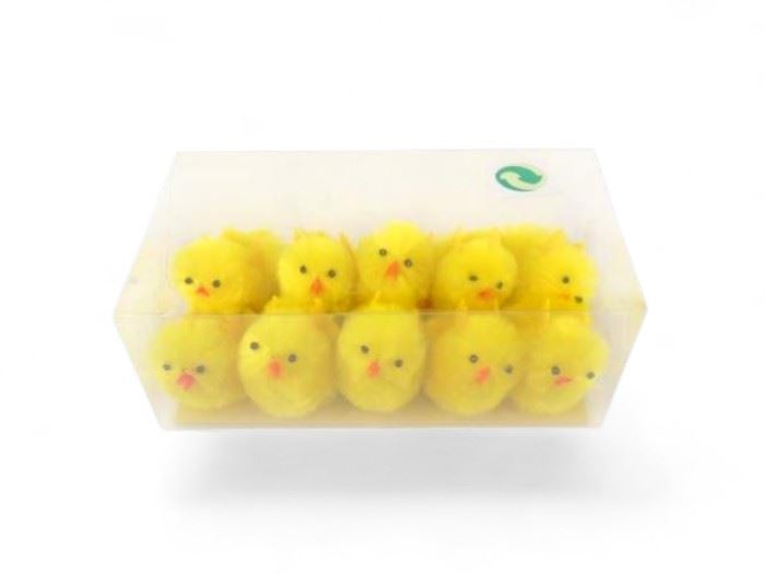 CAIXA C/10 PINTAINHOS AMARELOS 4CM