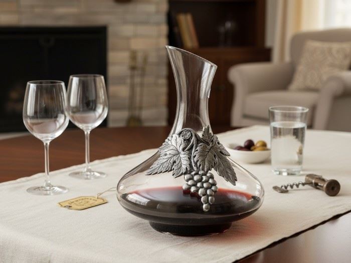 DECANTER 1200ML C/ APLIC ESTANHO