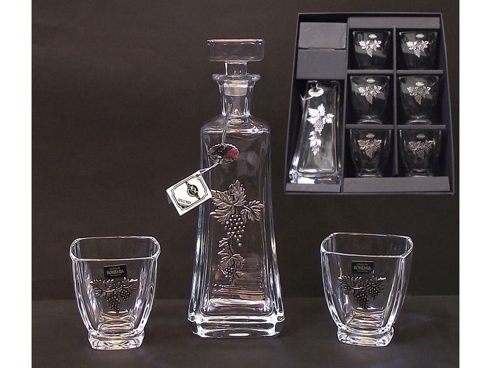 CONJ. 7P WHISKY AREZZO C/ ESTANHO