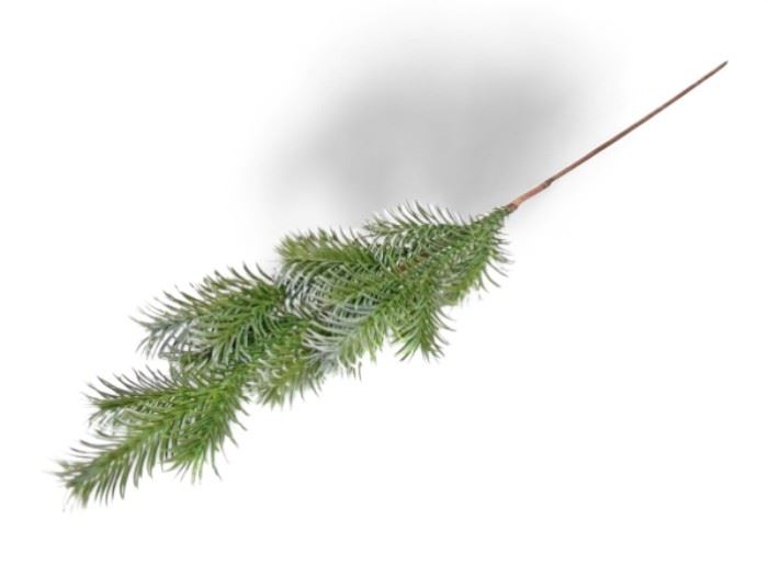 FOLHAGEM VERDE C/NEVE 15X15X65CM