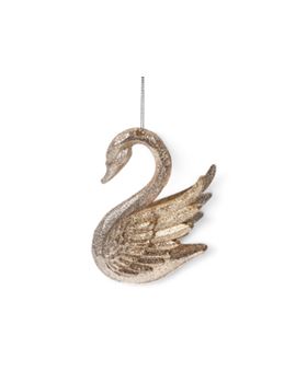 ORNAMENTO NATAL CISNE CHAMPANHE  7*10CM