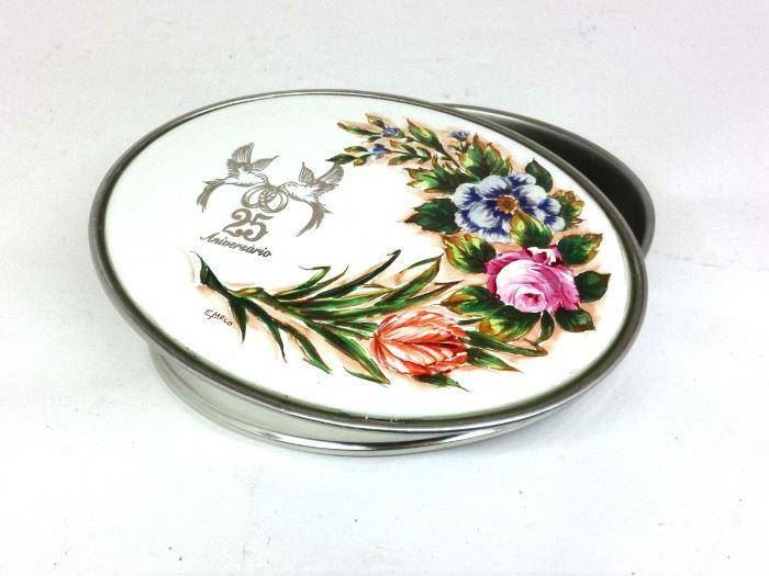 CX ESTANHO C/ TAMPA PORCELANA - 25 ANOS