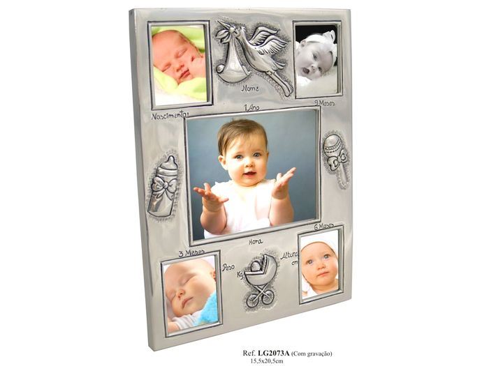 MOLDURA 5 FOTOS BÉBÉ LIGA (16X21CM) - TRIMESTRAL