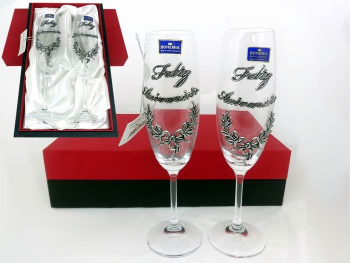 ESTOJO FLUTES C/ LAÇO FELIZ ANIV.