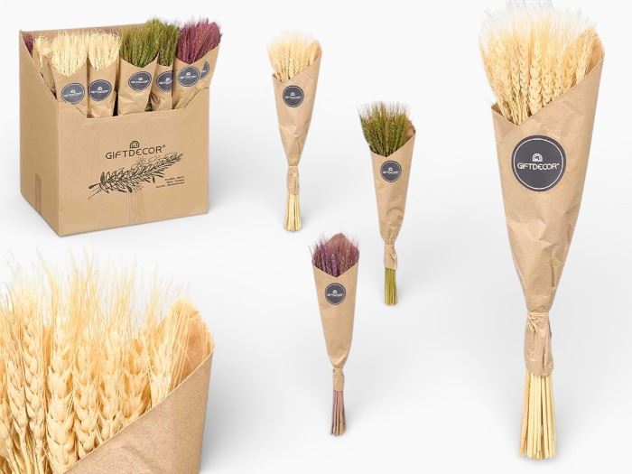 RAMO TRIGO NATURAL SORT 2 CORES 10 x 10 x 50 cm