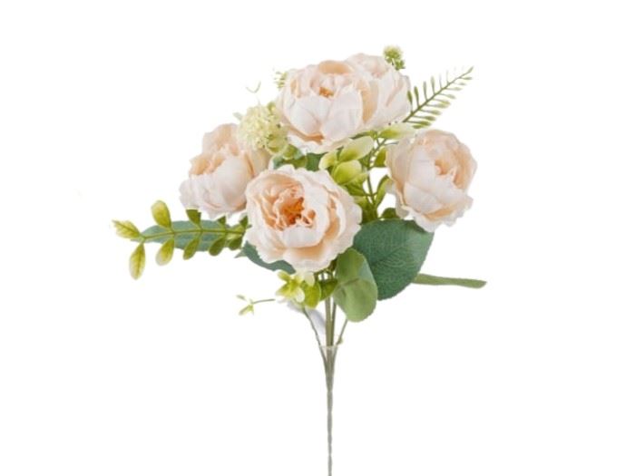 RAMO PEONIAS X5 BRANCO 28CM