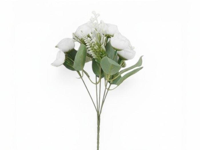 RAMO CAMELIAS X5 BRANCO 31CM