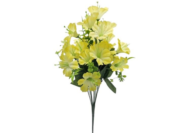 RAMO PETUNIAS X 9 AMARELO 49CM