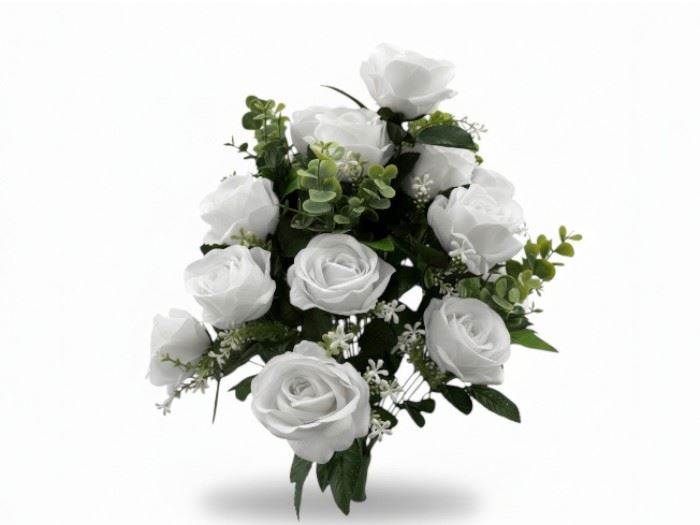 RAMO ROSAS X24  60CM CREME