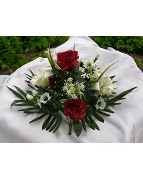 BOQUET PEONYA/LILY X24 60CM VERMELHO