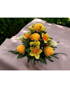 BOQUET CRISANTEMO X24 60CM AMARELO