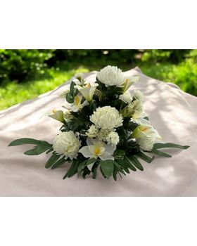 BOQUET CRISANTEMO X24 60CM BRANCO