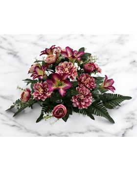 BOQUET CAMELIA/DALIA/LILY X24 60CM  ROSA