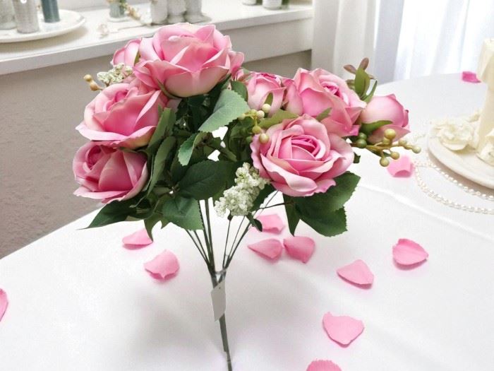 RAMO ROSA  X12 ROSA ESCURO  45 CM