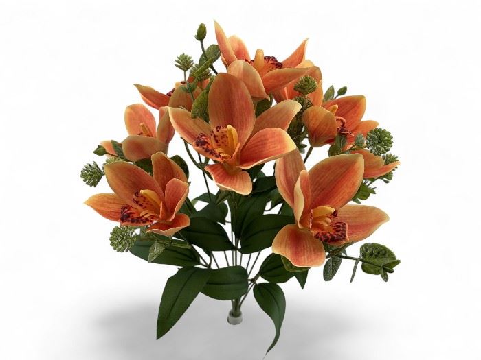 RAMO ORQUIDEA 50CM LARANJA