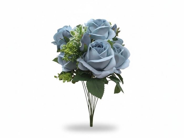 RAMO DE ROSAS 50CM AZUL