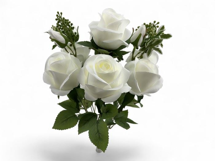 RAMO DE ROSAS 50CM BRANCO
