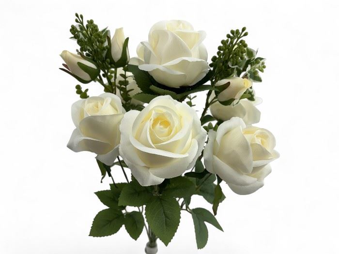 RAMO DE ROSAS 50CM CREME