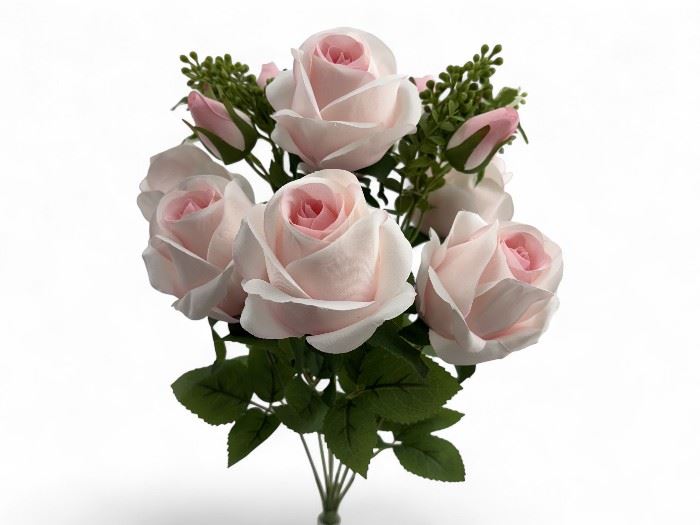 RAMO DE ROSAS 50CM ROSA CLARO