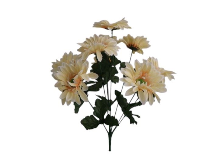 RAMO GERBERAS x9 SATIN 42CM CREME