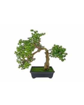 Planta Artificial "pine Bonsai" Cor Verde 40cm
