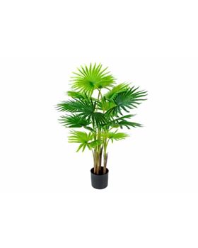 Planta Artificial "fan Palm Tree" Cor Verde 95cm