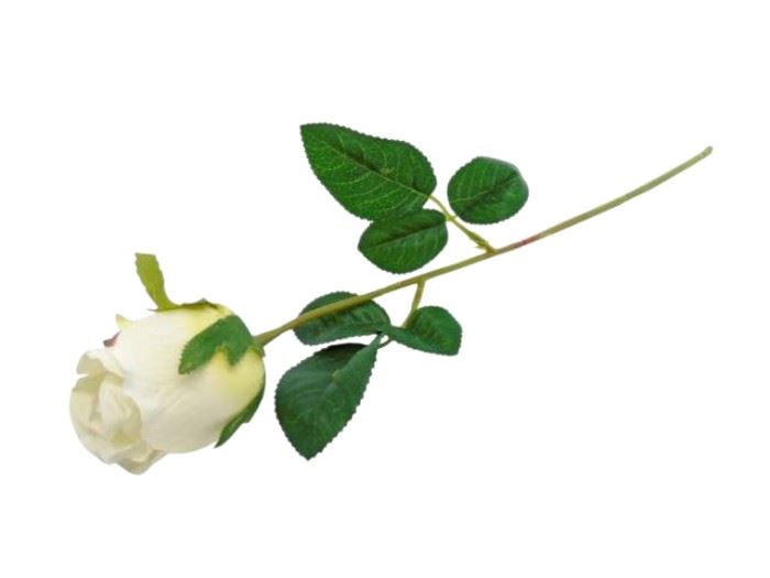 PE BOTAO DE ROSA COR BRANCO 38CM