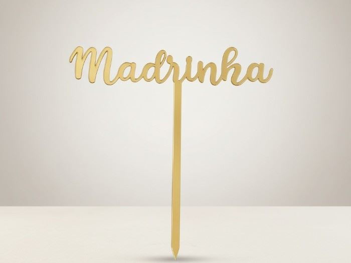 ESPETO MADRINHA (acr. dourado) 10,5CM