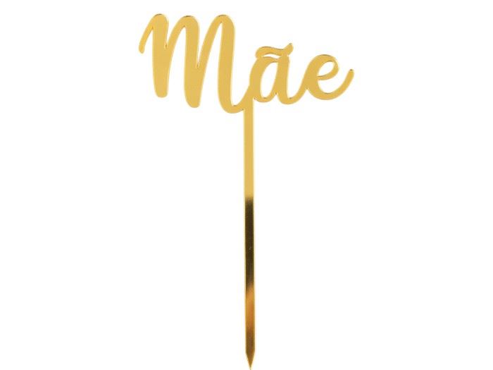 ESPETO MÃE  (acr. dourado) 10CM