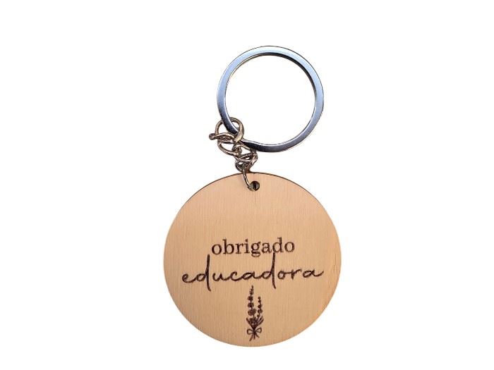 PORTA-CHAVES CIRC. "OBRIGADO EDUCADORA" 5CM