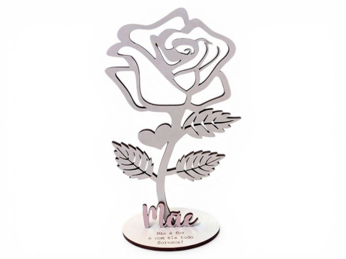 ROSA C/ BASE "MÃE" 5MM