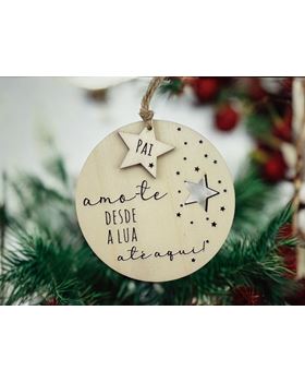 MAD. BOLA  ESTRELA PAI " AMO-TE DESDE DA LUA ATÉ AQUI"8CM