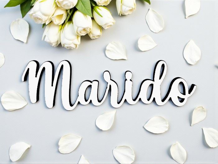 PALAVRA MARIDO 6CM