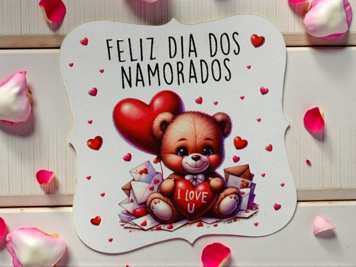 IMAN QUAD. URSINHO "FELIZ DIA DOS NAMORADOS" 6,56,5CM