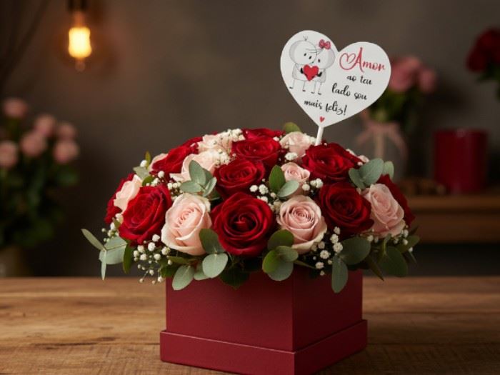 ESPETO CORAÇÃO "AMOR AO TEU LADO SOU MAIS FELIZ" 15X7CM