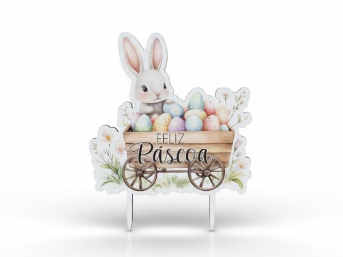 Espeto coelho "Feliz Páscoa" (coelho à esquerda)
7.5 x 9cm